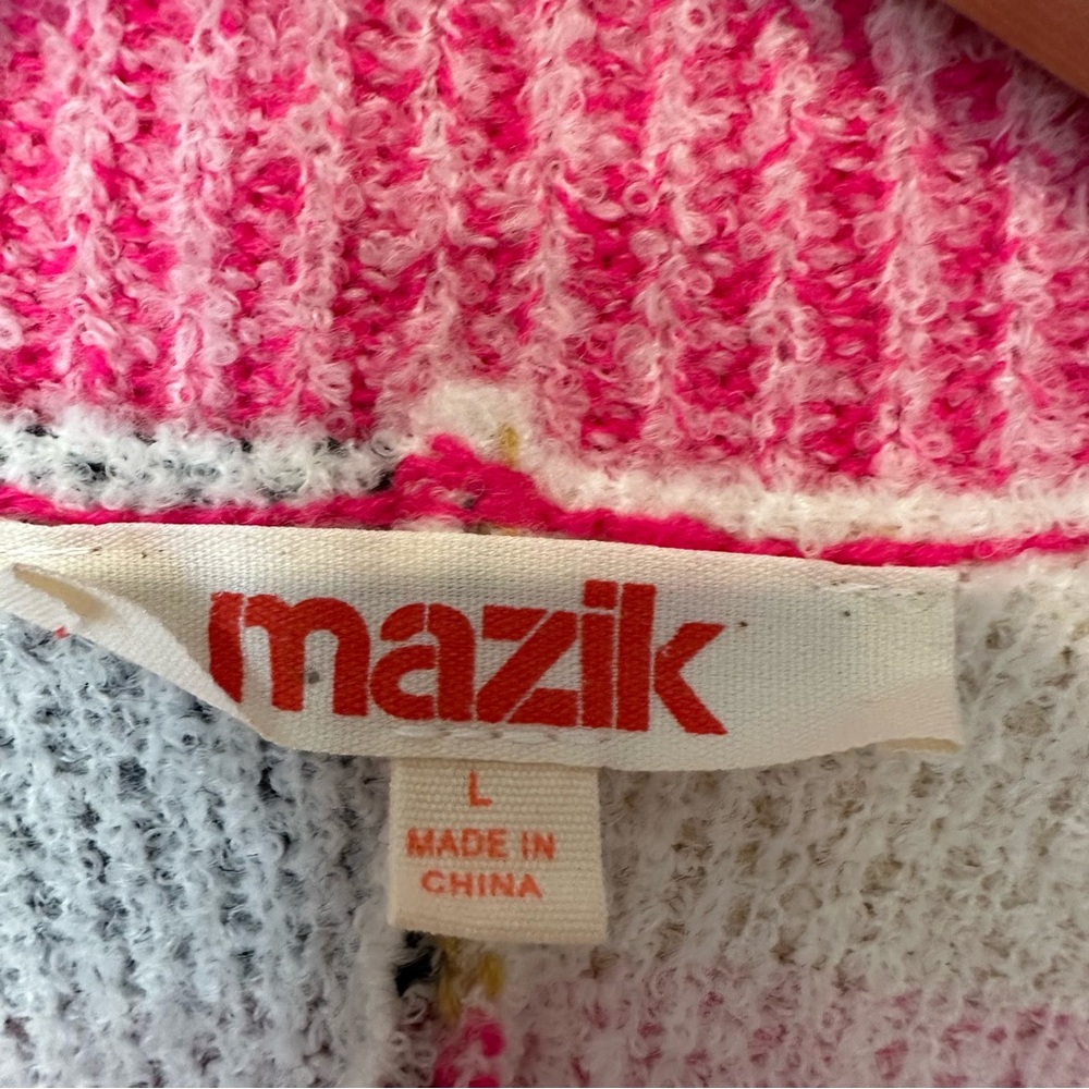 Mazik Pink and Gray Women's Cardigan - Picture 4 of 11